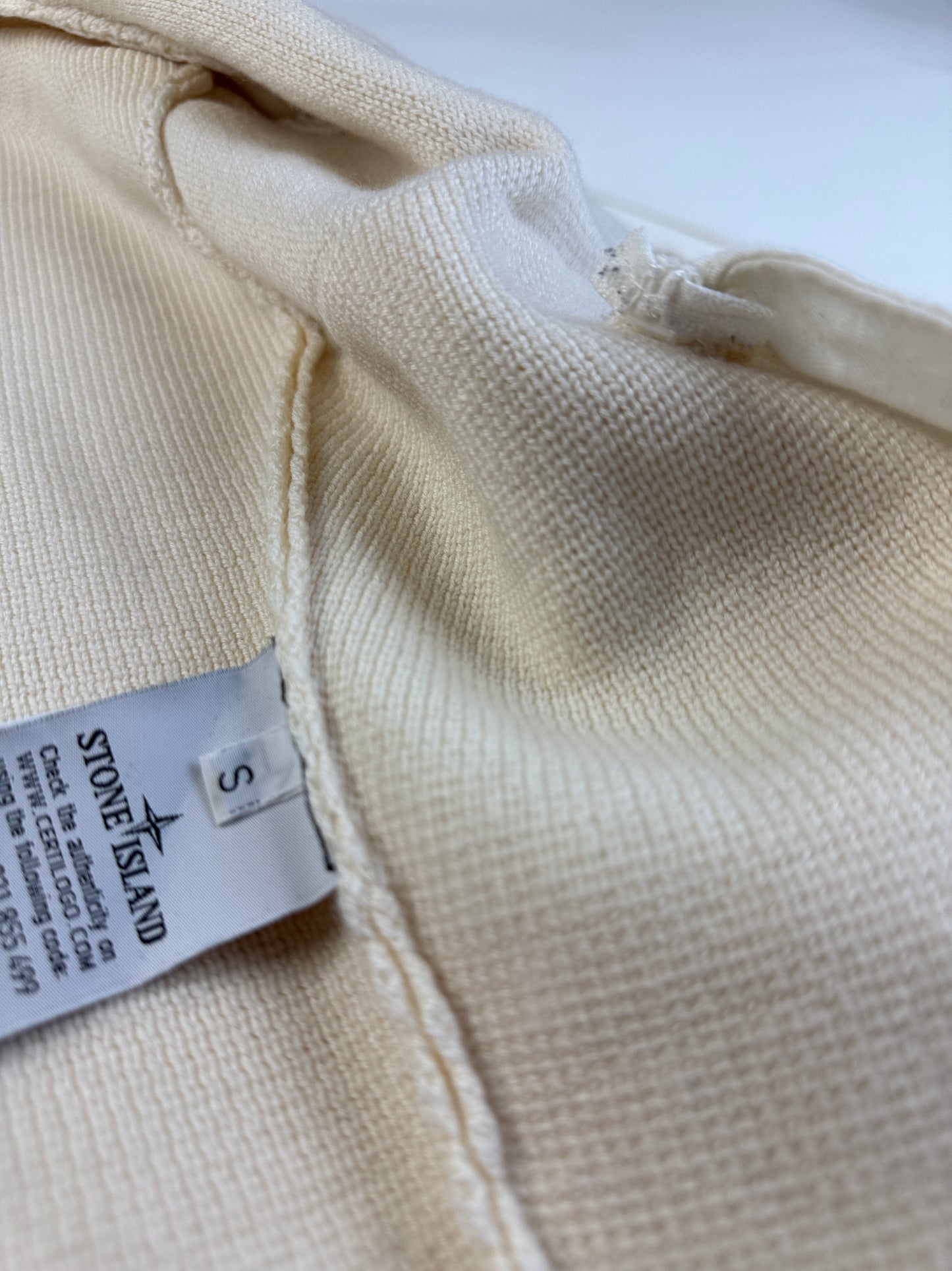 Stone Island 2017 Khaki Wool Zipped Ghost Piece Jumper - Small